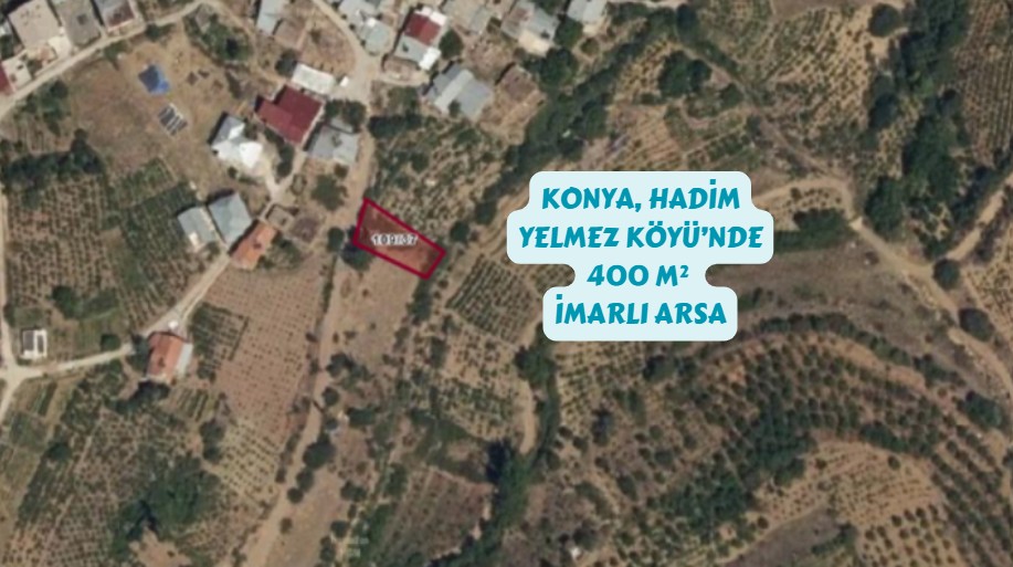 KONYA HADİM YELMEZ KÖYÜNDE 400M² İMARLI ARSAMIZ SATILIKTIR. - KONYA HADİM fotoğraf 4